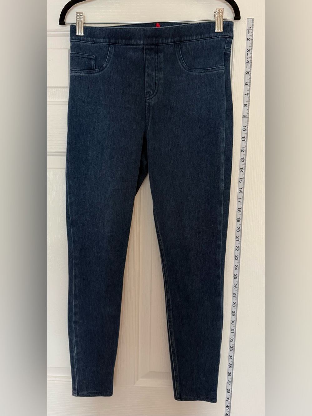 SPANX Women's Dark Blue High-Rise Skinny Jeans